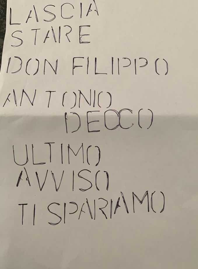 LETTERA MINATORIA DE CECCO 2