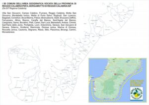 Area di produzione del Bergamotto di Reggio Calabria IGP